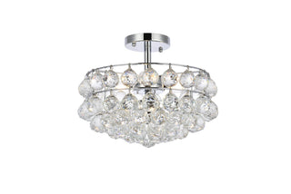 Buy chrome-and-clear-shade Savannah Flush Mount Light by Elegant Lighting