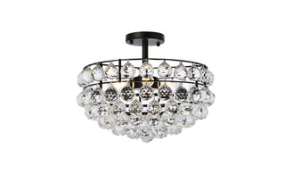 Buy black-and-clear-shade Savannah Flush Mount Ceiling Light by Elegant Lighting