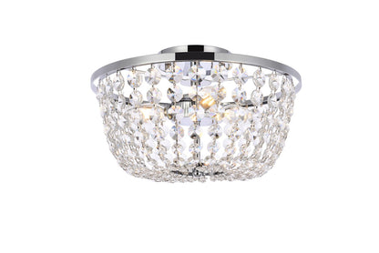 Cora Flush Mount Ceiling Light by Elegant Lighting – Lights: 3 Light (13.00"L x 13.00"W x 8.50"H) – Finish: Chrome – Elegant Lighting-1109F13C