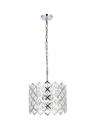 Buy chrome-and-clear-seedy-shade Lyla Pendant by Elegant Lighting