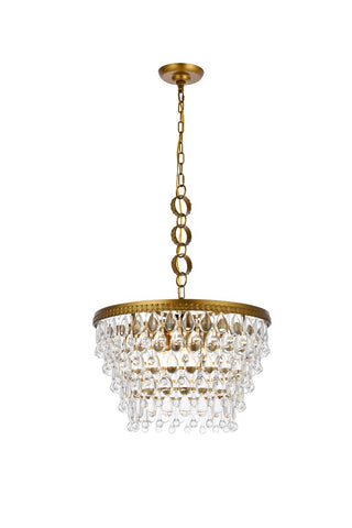 Buy brass-and-clear-shade Nordic Outdoor (Damp) Pendant by Elegant Lighting