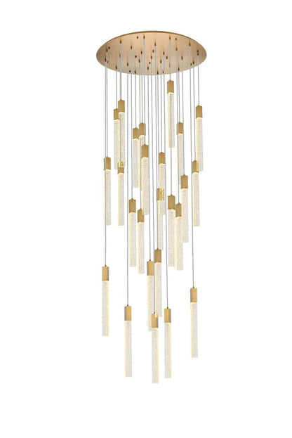 Weston Pendant by Elegant Lighting – Lights: 25 Light (42.00"L x 42.00"W x 24.00"H) – Finish: Satin Gold – Elegant Lighting-2067G42SG