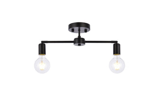 Buy black Zane Outdoor (Damp) Flush Mount Ceiling Light by Elegant Lighting