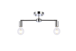 Buy chrome Zane Outdoor (Damp) Flush Mount Light by Elegant Lighting
