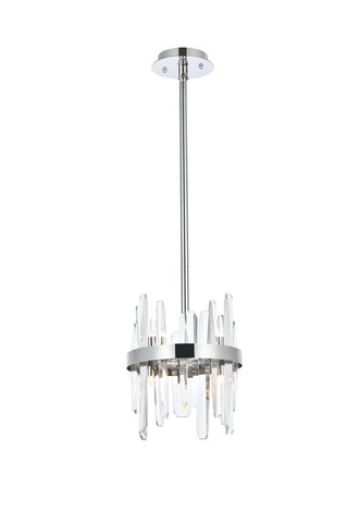 Buy chrome-and-clear-shade Serena Pendant by Elegant Lighting