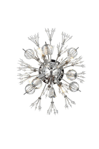 Buy chrome-and-clear-shade Vera Sconce by Elegant Lighting