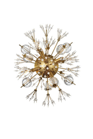 Buy gold-and-clear-shade Vera Sconce by Elegant Lighting