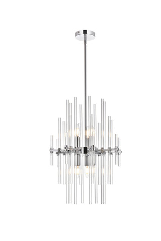 Buy chrome-and-clear-shade Sienna Pendant by Elegant Lighting