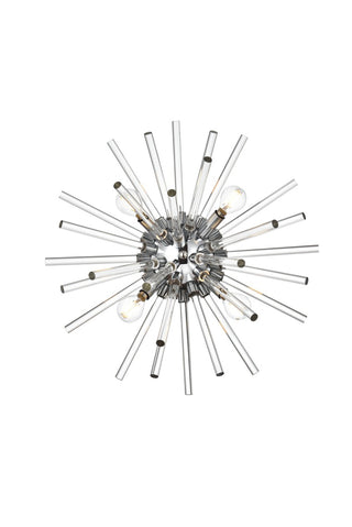 Buy chrome-and-clear-shade Sienna Sconce by Elegant Lighting