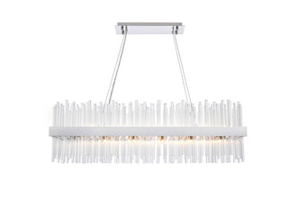 Buy chrome-and-clear-shade Dallas Pendant by Elegant Lighting