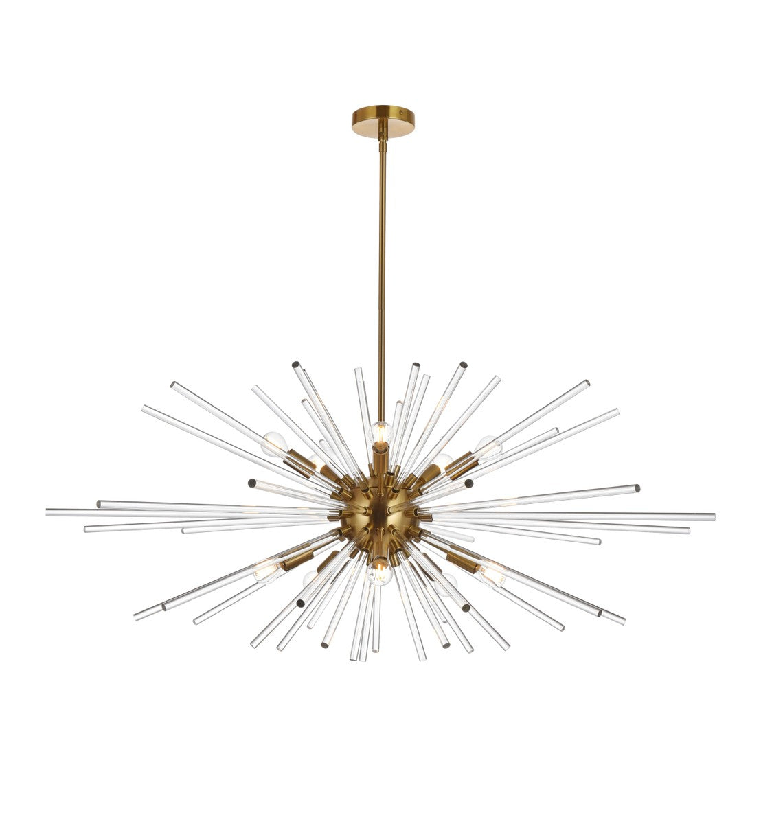 Sienna Pendant by Elegant Lighting – Lights: 10 Light (46.00"L x 46.00"W x 19.00"H) – Finish: Gold and Clear Shade – Elegant Lighting-2502D46SG