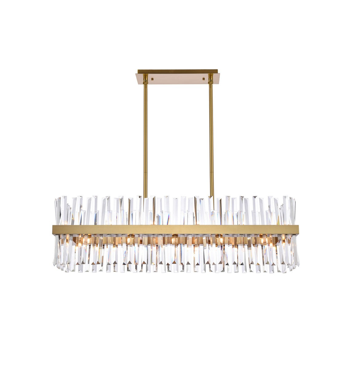 Serephina Chandelier by Elegant Lighting – Lights: 24 Light (42.00"L x 12.00"W x 12.00"H) – Finish: Satin Gold – Elegant Lighting-6200G42SG