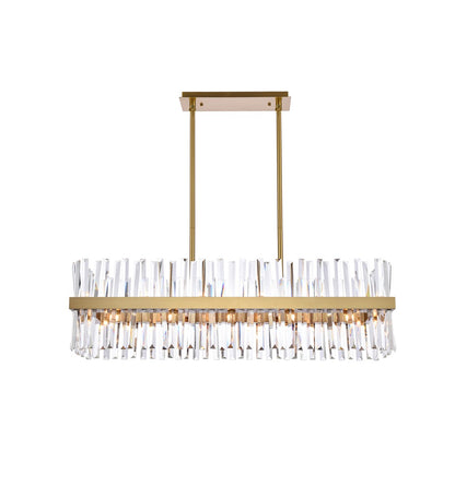 Serephina Chandelier by Elegant Lighting – Lights: 24 Light (42.00"L x 12.00"W x 12.00"H) – Finish: Satin Gold – Elegant Lighting-6200G42SG