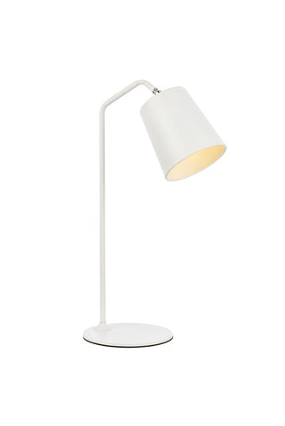 Buy white-with-white-glass Leroy Outdoor (Damp) Table Lamp by Elegant Lighting