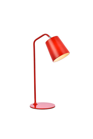 Buy red-with-red-glass-and-metal-shade Leroy Outdoor (Damp) Table Lamp by Elegant Lighting