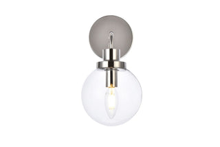 Buy polished-nickel-with-clear-glass-and-clear-shade Hanson Vanity by Elegant Lighting
