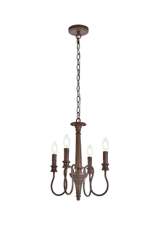 Buy weathered-oak Flynx Pendant by Elegant Lighting