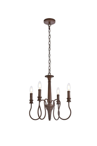 Buy weathered-oak Flynx Pendant by Elegant Lighting