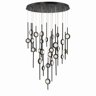 Buy black-and-clear-seedy-shade Barletta Chandelier by Eurofase