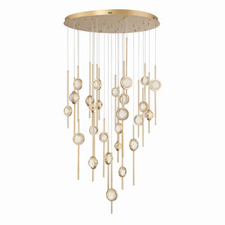 Buy gold-and-clear-seedy-shade Barletta Chandelier by Eurofase
