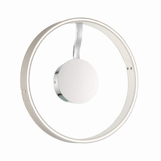 Buy grey-with-circle-white-acrylic-glass-and-white-shade Verdura Flush Mount Light by Eurofase