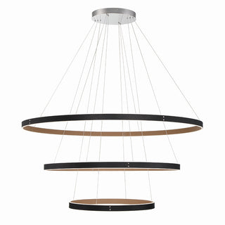 Buy black-with-circle-white-acrylic-glass-and-black-shade Verdura Chandelier by Eurofase