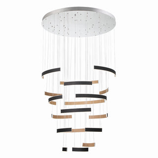 Buy black-with-round-white-acrylic-glass-and-white-shade Verdura Chandelier by Eurofase