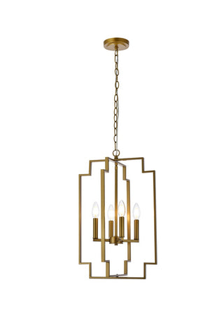Buy brass Rosenfeld Outdoor (Damp) Pendant by Elegant Lighting
