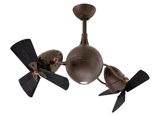 Buy textured-bronze-finish-with-matte-black-blades Acqua Ceiling Fan by Matthews Fan Company