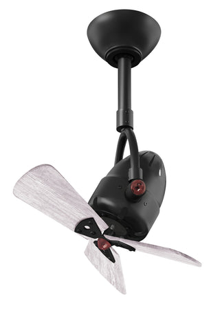 Buy matte-black-finish-with-barn-wood-tone-blades 3-Blades Diane Matthews Fan Company by Matthews Fan Company