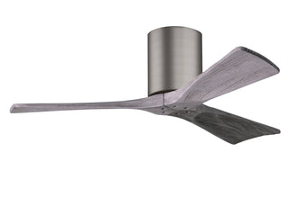 Buy brushed-pewter-finish-with-barn-wood-tone-blades Irene-H Hugger Ceiling Fan by Matthews Fan Company