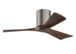 Buy brushed-pewter-finish-with-walnut-tone-blades Irene-H Hugger Ceiling Fan by Matthews Fan Company