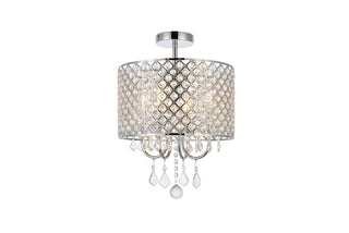 Buy chrome-with-chrome-and-clear-glass Elise Flush Mount Ceiling Light by Elegant Lighting
