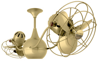 Buy brushed-brass-finish-with-brushed-brass-blades Vent-Bettina Ceiling Fan by Matthews Fan Company