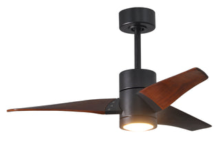 Buy matte-black-finish-with-walnut-tone-blades Super Janet Ceiling Fan by Matthews Fan Company