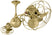 Brushed Brass Finish with Brushed Brass Blades
