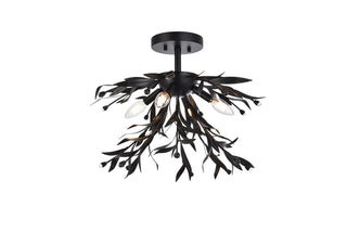 Buy black Priscilla Flush Mount Ceiling Light by Elegant Lighting