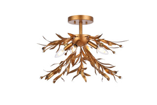 Buy gold-leaf Priscilla Flush Mount Ceiling Light by Elegant Lighting