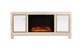 Reflexion TV Stand with Fireplace by Elegant Lighting