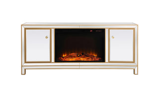 Reflexion TV Stand with Fireplace by Elegant Lighting