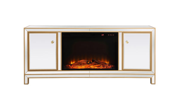 Reflexion TV Stand with Fireplace by Elegant Lighting