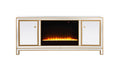 Reflexion TV Stand with Fireplace by Elegant Lighting