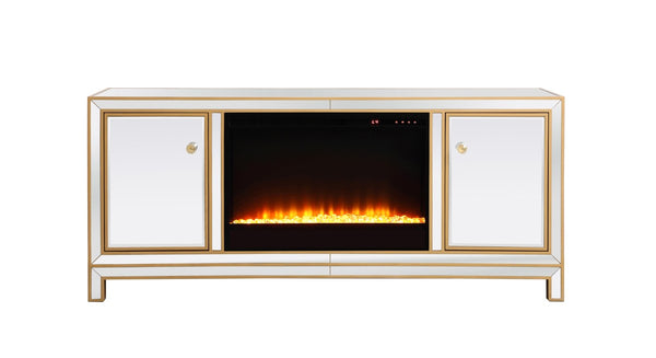 Reflexion TV Stand with Fireplace by Elegant Lighting