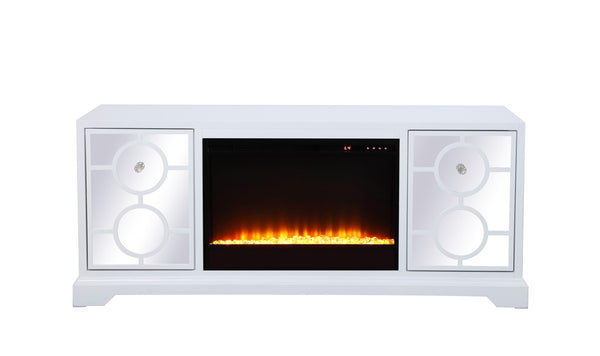 Modern TV Stand with Fireplace by Elegant Lighting