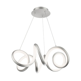 Buy brushed-nickel-and-white-shade Mamba Pendant by W.A.C. Lighting
