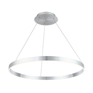 Buy brushed-aluminum-and-white-shade Sirius Pendant by W.A.C. Lighting