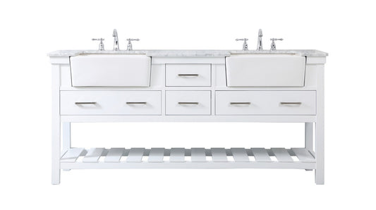 Clement Vanity by Elegant Lighting – Lights: One Light (72.00"L x 22.00"W x 34.13"H) – Finish: White – Elegant Lighting-VF60172DWH