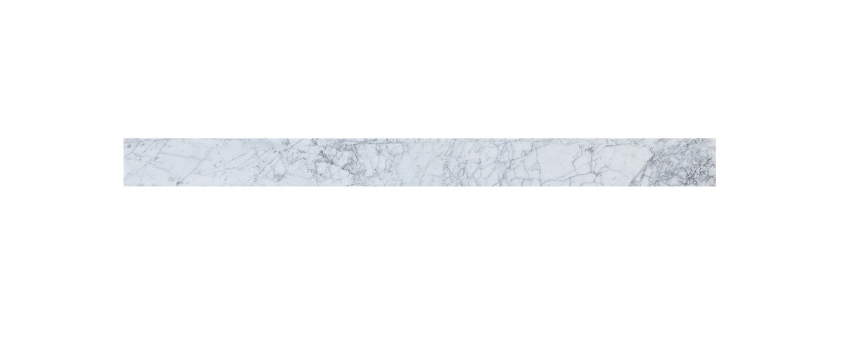 Marble Backsplash Accessory by Elegant Lighting – Size: 48.00"L x 0.75"W x 4.00"H – Finish: Carrara White – Elegant Lighting-BS1248CRA