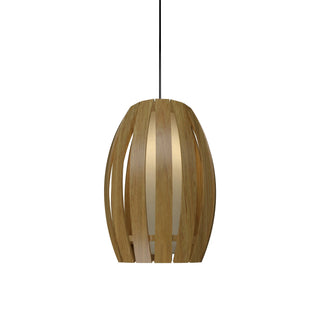 Buy louro-freijo-and-beige-tan-shade Barrel Outdoor (Damp) Pendant by Accord Lighting