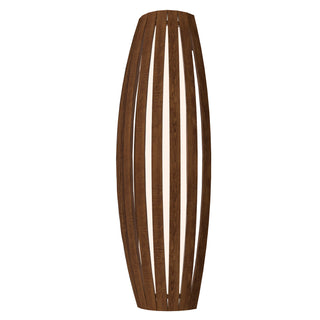 Buy imbuia-and-amber-brown-shade Barrel Outdoor (Damp) Wall Lamp by Accord Lighting
